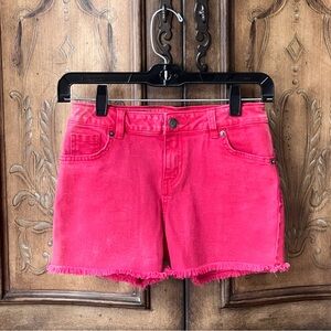 NWOT Girls Cat & Jack Kids Red fringe Denim Shorts